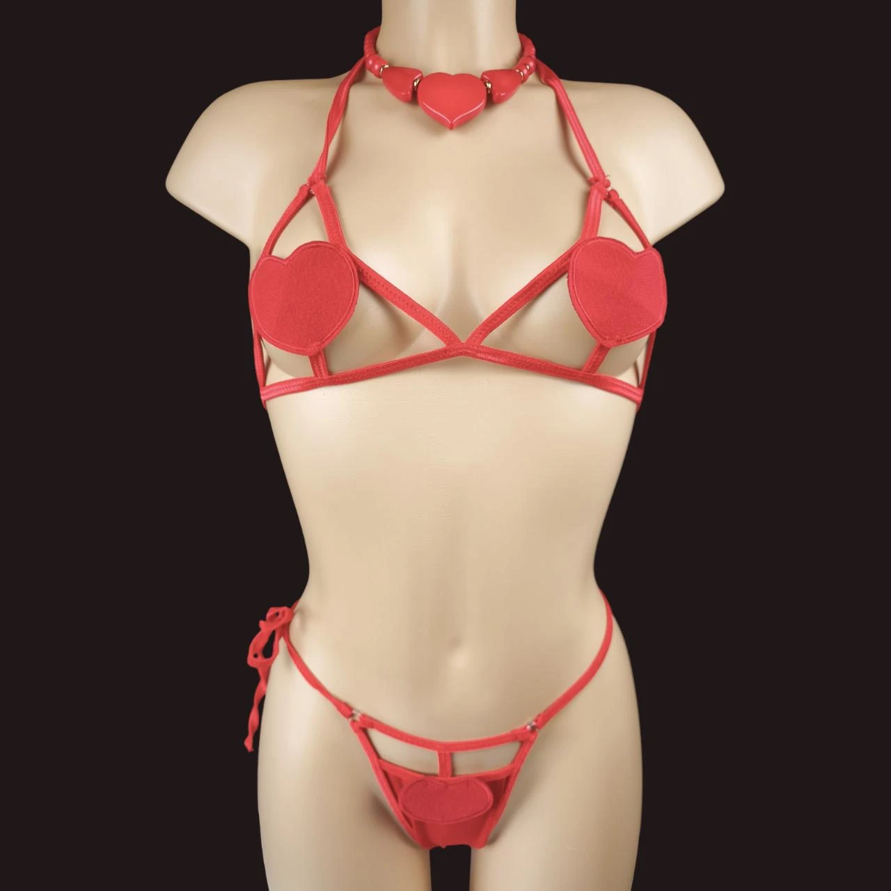2-delige set - Bh met hart & bijpassende string - Nieuw / Maat L/XL (40 – photo 2